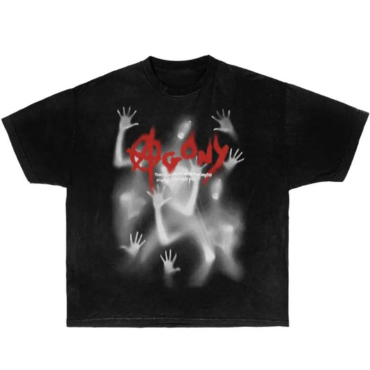 Agony Garment-Dyed Boxy Shirt Streetwear Y2K - Vintage Y2k Graphic Tee, Y2k Shirt, Agony Shirt, Gift For Men & Women, Tops Menswear Tropical
