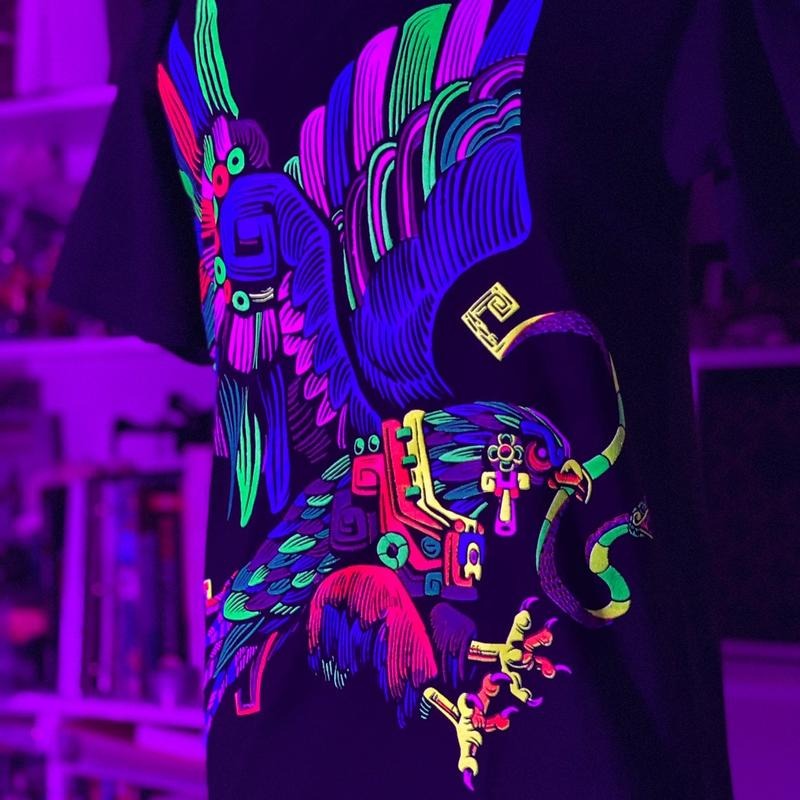 Aguila abstract T-shirts Black Cotton