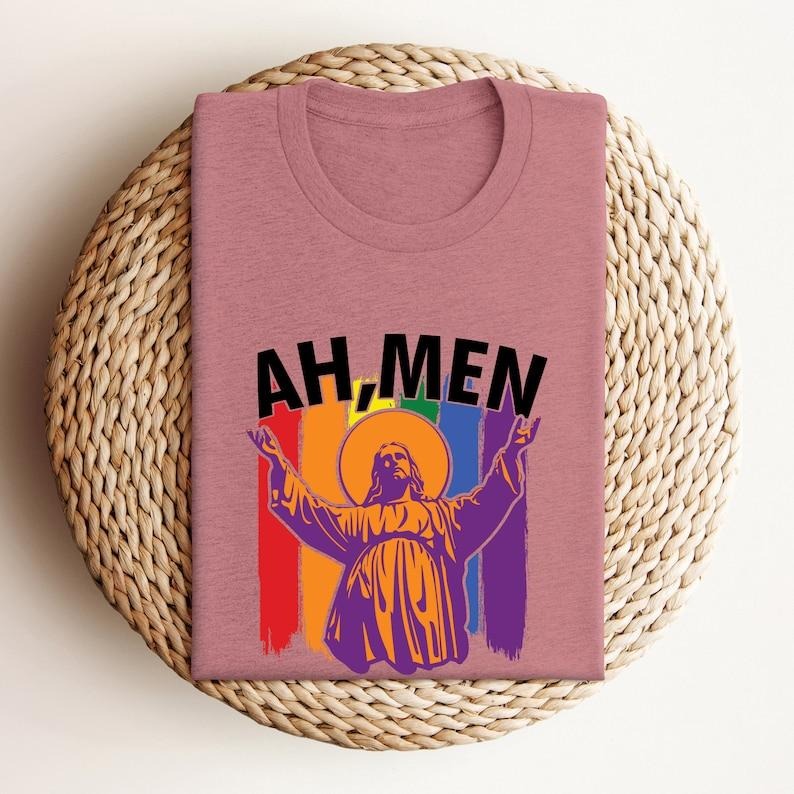 Ah Men LGBT Christian T Shirt Hoodie Sweater, LGBT Christian Shirt, Ah Men LGBT Unisex T-Shirt, Ah Men Vintage Shirt, Ah Men T-Shirt, LGBT Pride Month
