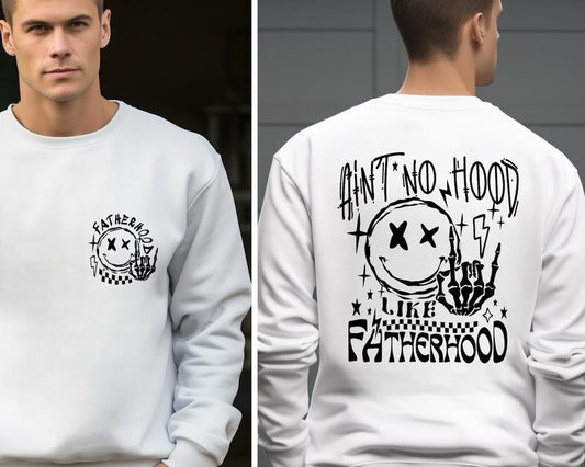 Ain't No Hood Like Fatherhood Sweatshirt, Funny Dad Sweatshirt, Dad Birthday Gift, Fathers Day Gift Cotton Sweaters