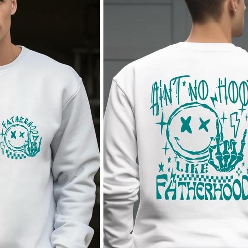 AinT No Hood Like Fatherhood Sweatshirt, Funny Dad Sweatshirt, Dad Birthday Gift, Fathers Day Gift,Gift For Husband,Cool Dad Sweater y2k  outfits  men