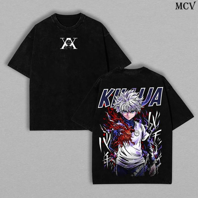 Akaza Upper Rank Swoosh Graphic Tee, Vintage Washed Oversized Shirt, Manga Villain Breathing styles Breathing styles...