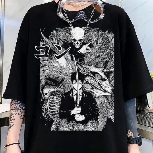 Aki Hand Sign Shirt, Chainsaw Devil Shirt, Power Shirt, Manga Shirt, Streetwear Shirt, Aki Hayakawa Kon Shirt, Chain Saw Man Shirt