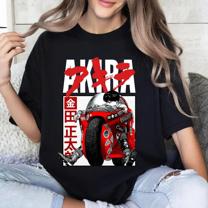 Akira Anime Tshirt Crewneck Hoodie Comfort Cotton Sweatshirt | DripVista.com