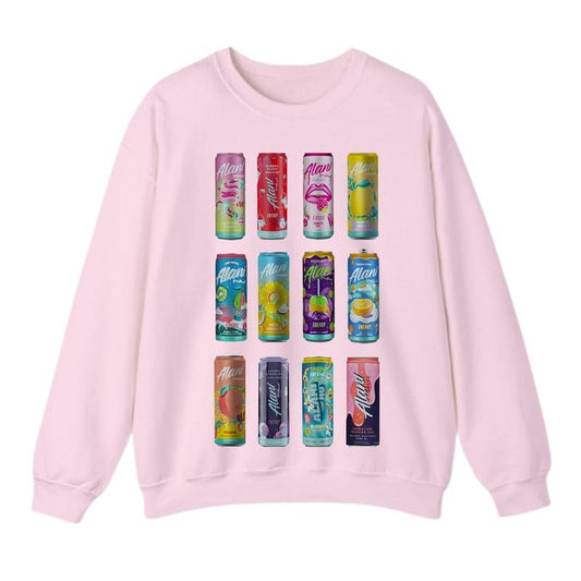 Alani Nu Energy Drink Sweatshirt, Graphic Pullover Cotton Top for Women, Comfy Casual Streetwear with Soft Fabric, Womenswear Top