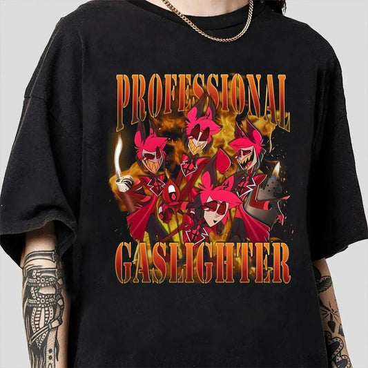 Alastor  T-Shirt, Hazbin Hotel Characters, Hazbin Hotel T-Shirt, Hazbin Hotel Cartoon , Birthday Gift for fan, Helluva Boss Classic Fabric