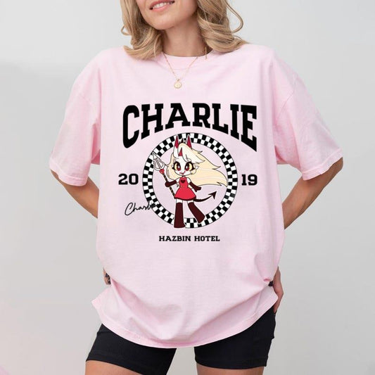 Alastor Hazbin Hotel T-Shirt, Charlie Morningstar Characters shirt, ANGEL DUST Husk Vaggie Niffty Sir Pentious Shirt (1)