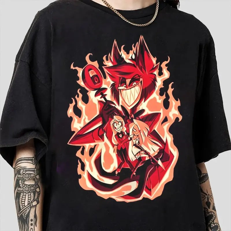 Alastor You're Never Fully Dressed Without A Smile T-Shirt, Hazbin Hotel T-Shirt, Helluva Boss T-Shirt, Birthday Gift for Fans