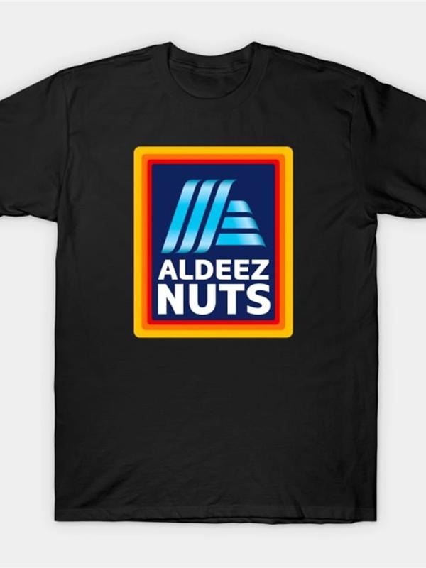 [Aldeez Nuts Hip Hop Tee] Aldeez Nuts Hip Hop T-shirt - Men'WB shield Short Sleeve T-shirt Graphic Streetwear