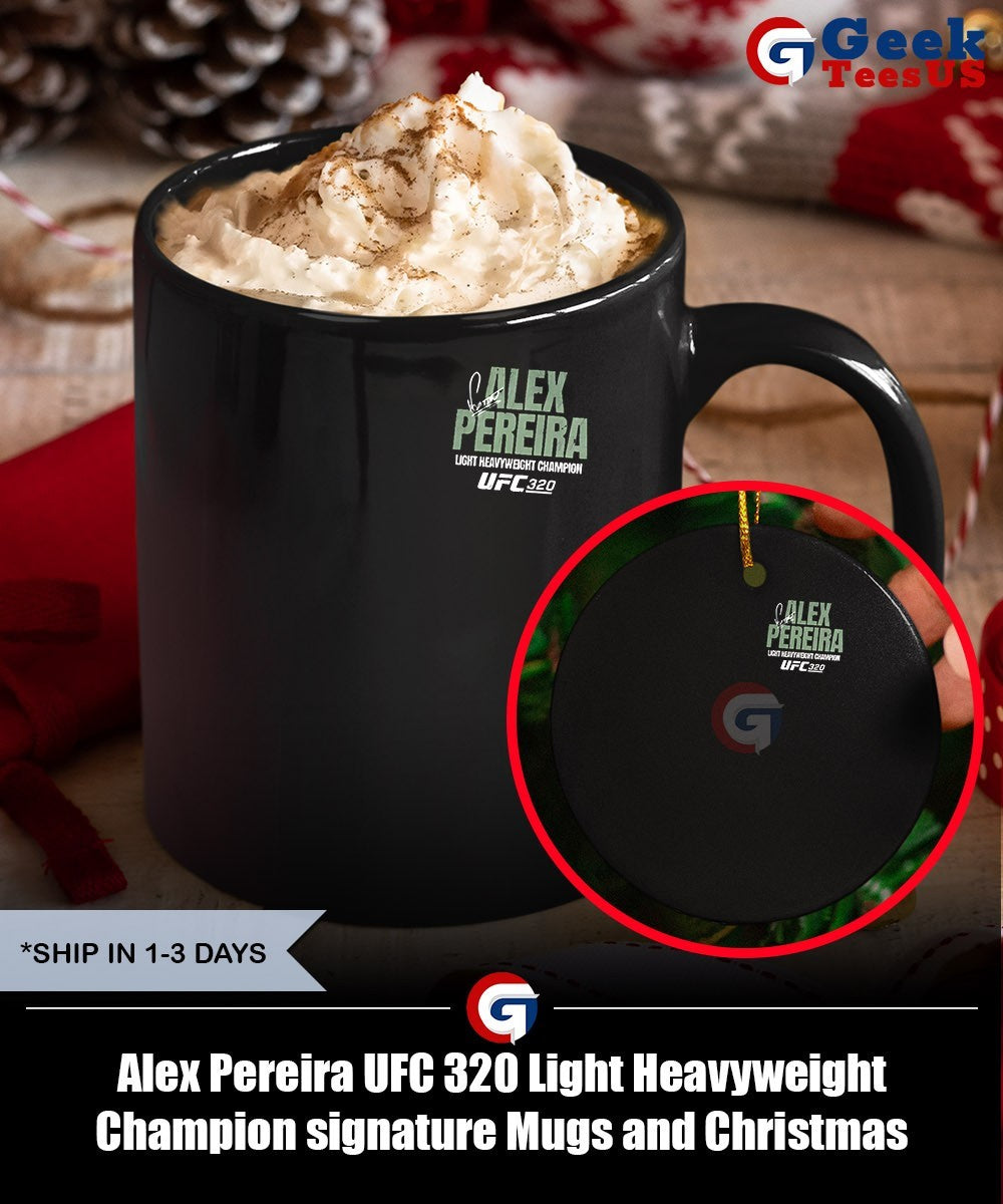 Alex Pereira UFC 320 Light Heavyweight Champion signature shirt