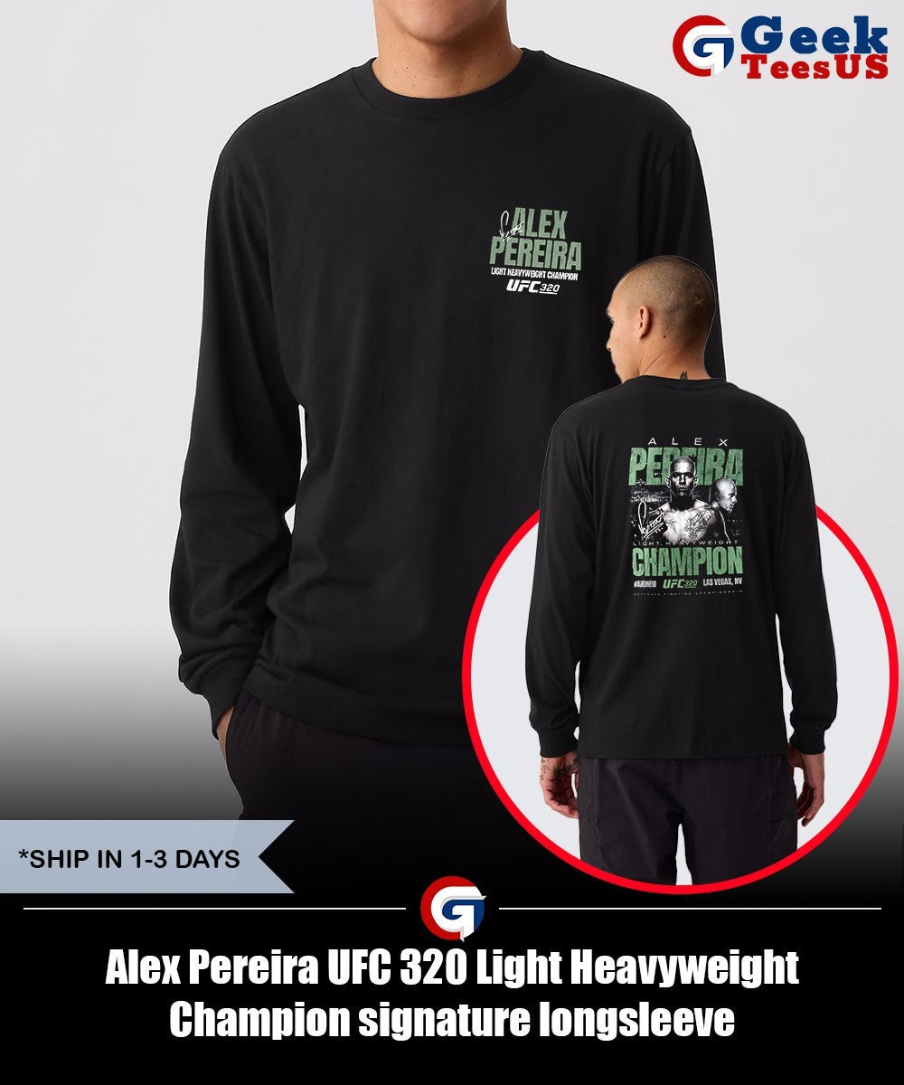 Alex Pereira UFC 320 Light Heavyweight Champion signature shirt