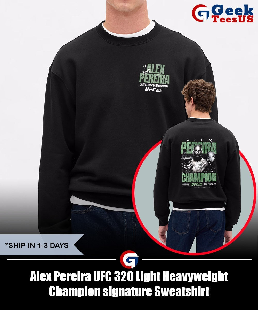 Alex Pereira UFC 320 Light Heavyweight Champion signature shirt