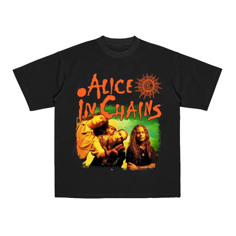 Alice In Chains Band Member Tee, 90s Rock Style Unisex Shirt Hoodie, Sweatshirt | DripVista.com