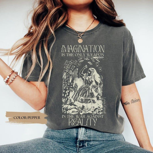 Alice's Adventures in Wonderland Bookish Shirt Lewis Carroll Fandom Merch Vintage Alice Tshirt Gift Dark Academia Booklover T-shirt