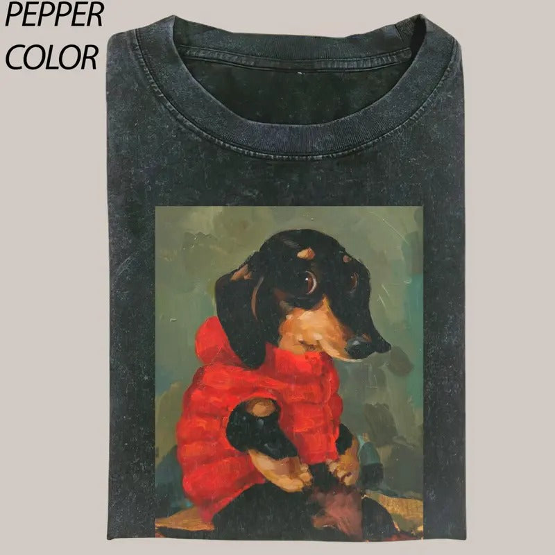 Alison Friend - Puppy in a puffer Vintage Graphic Tee, graphic, Funny Unisex T-shirt, meme shirts, vintage clothing, Gift For him and her Menswear Top