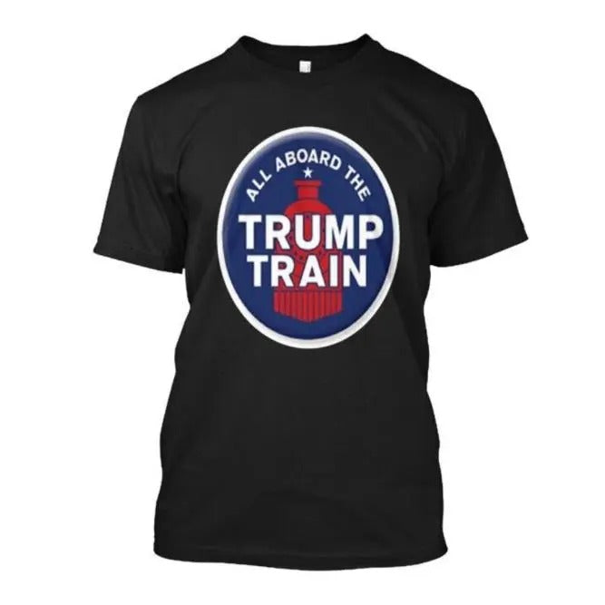 All Aboard The Trump Train T-Shirt Made in USA Hoodie, Sweatshirt | DripVista.com