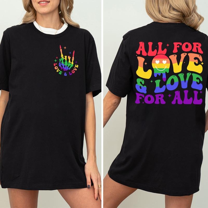 All For Love And Love For All Shirt, Pride Ally, Smiley Lgbt, Gay Pride Shirt, Gay Pride Shirt, LGBTQ Shirt, LGBTQ Shirt, Pride Month Shirt