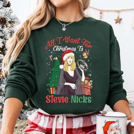All I Want For Christmas Is Steviiie Nicks Don't Be A Lady Be A Legend Nicks Christmas Sweater, Steeviie Rock and Roll Sweater, Rock Band Sweater, Rock Lover Sweater, Classic Rock, Fleetwood Sweater