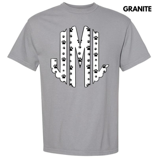 All Paws Monogram Comfort Colors T-Shirt 'NLB'