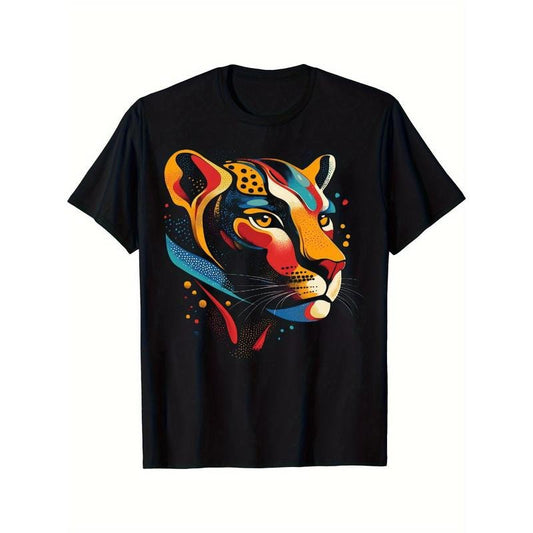 All-Season Comfort, Men's Cotton Crew Neck T-Shirt with Funny Turkey Print - Perfect for Casual Wear, Beach & Parties made in usa