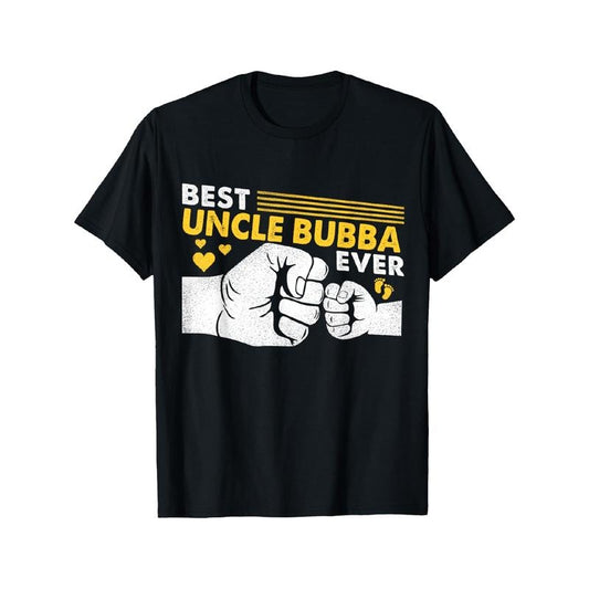 [All-Season Cotton T-Shirt Ever] Best Uncle Bubba Ever" Cotton T-Shirt - Casual Round Neck, Short Sleeve, All-Season Wear, Machine Washable Made in USA