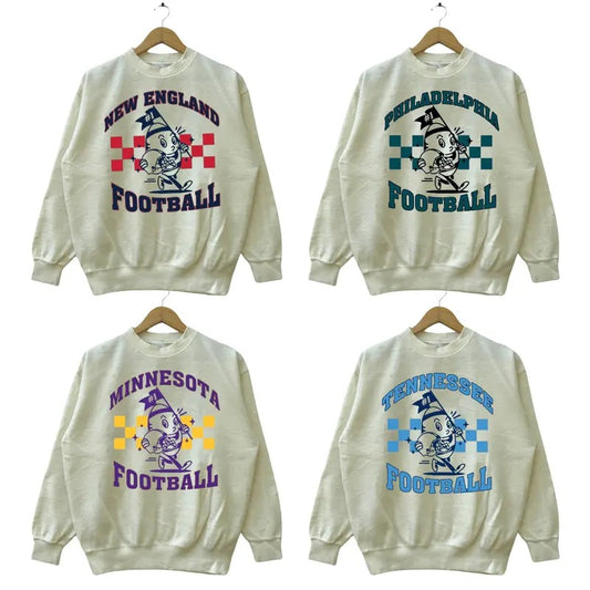 All Team Sand Football Sweatshirt - Timeless Vintage Style for Everyone
