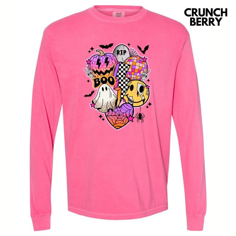 All Things Halloween Long Sleeve Comfort Colors T-Shirt 'NLB' Hoodie, Sweatshirt | DripVista.com