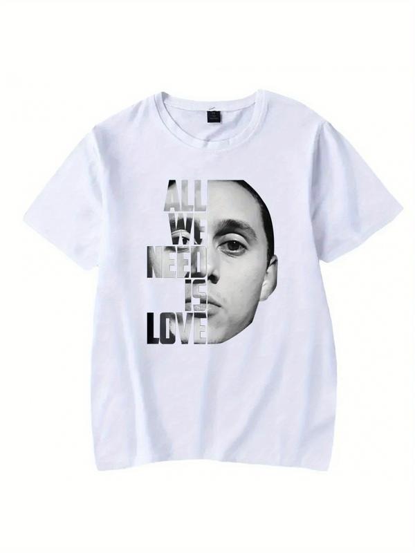 All We Need Is Love Printed Men's T-Shirt And Hoodie Canserbero Design - Fun, Casual, Summer Hip-Hop Streetwear for Trendy Men Crew Necks Menswear