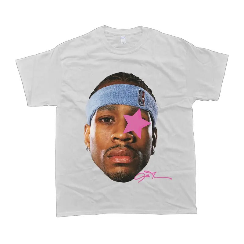 Allen Iverson Inspired Vintage Graphic T-shirt Cotton Top Unisex Tshirt Hoodie, Sweatshirt | DripVista.com