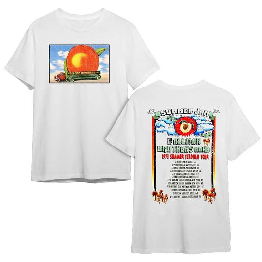 Allman Brothers Band white T-shirt , 2 Sides, Full Size, Full Color