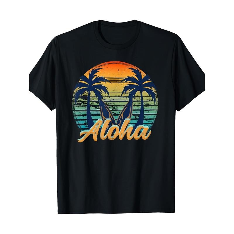 Aloha Beach Island T-shirt -100% cotton Made in USA