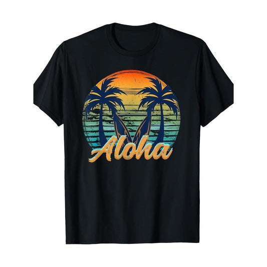 Aloha Beach Island T-shirt -100% cotton Made in USA