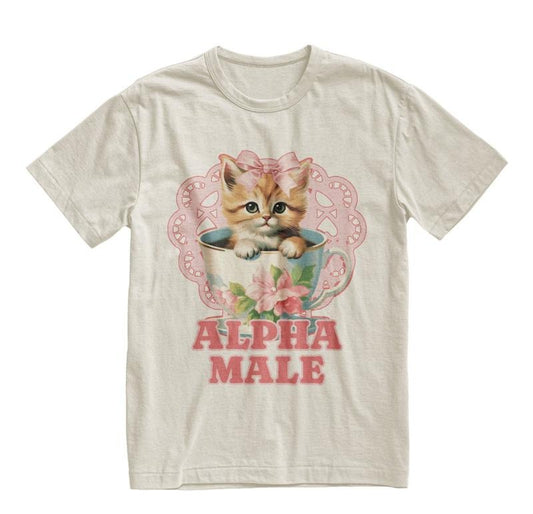 Alpha Male Funny Kitten Tshirt, Funny Cat Meme Shirt, Boyfriend Gifts, Father Gift, Mom Tee, Cat Lover, Cat Gift  - unisex t shirt