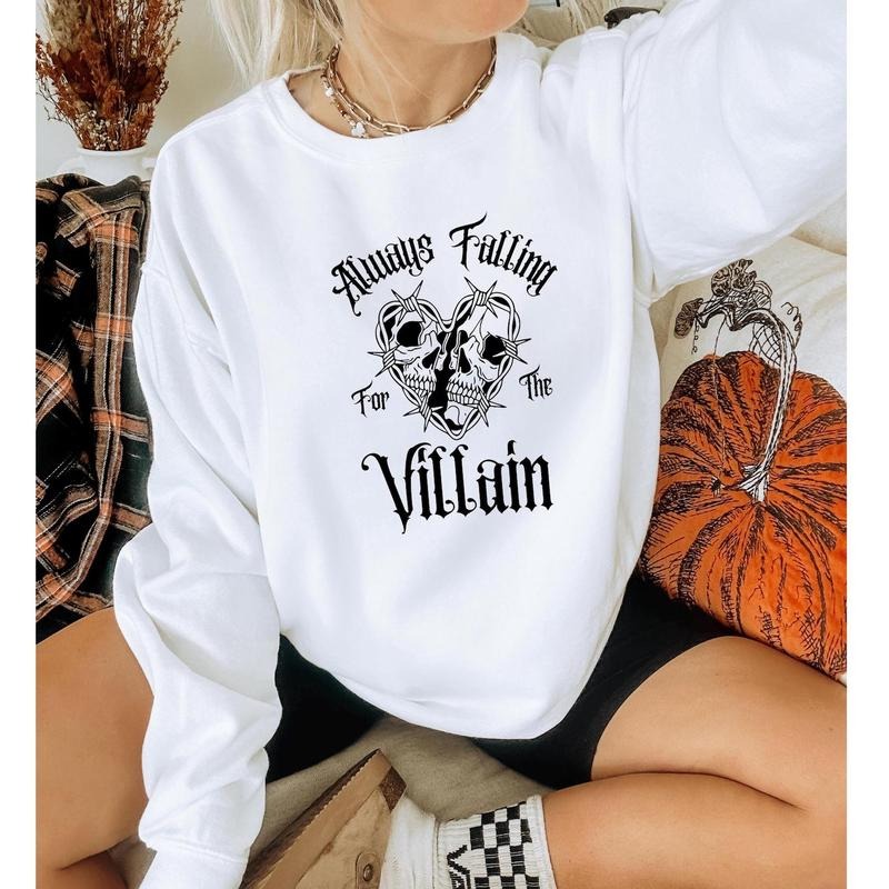 Always Falling For The Villain Sweatshirt, Smut Sweatshirt, Dark Romance Sweatshirt, Spicy Shirt, Booktok Sweatshirt, Romance Sweatshirt