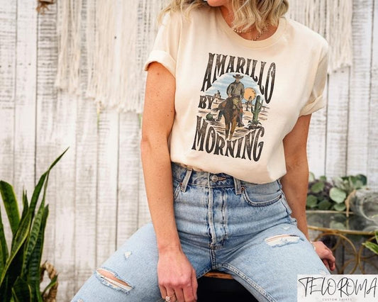 Amarillo By Morning Shirt, Amarillo Shirt, Country Music Shirt, Western Shirt, Country Music Tee, Cowboy Shirt, Country Music Concert Tee