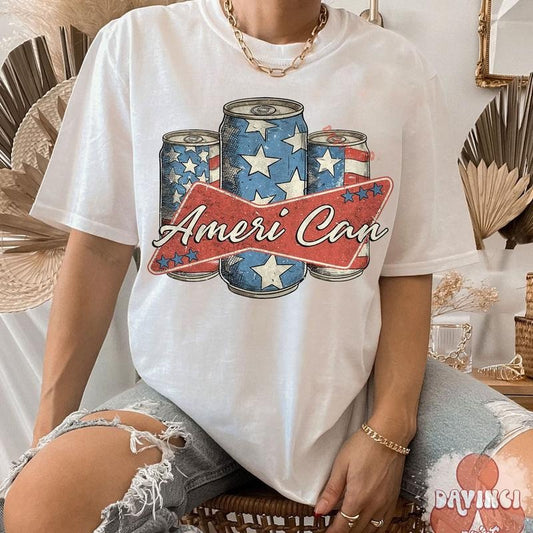 Ameri Can Shirt, 4th Of July Shirt, America Shirt, Independence Day Shirt, Patriotic Shirt, USA flag Shirt