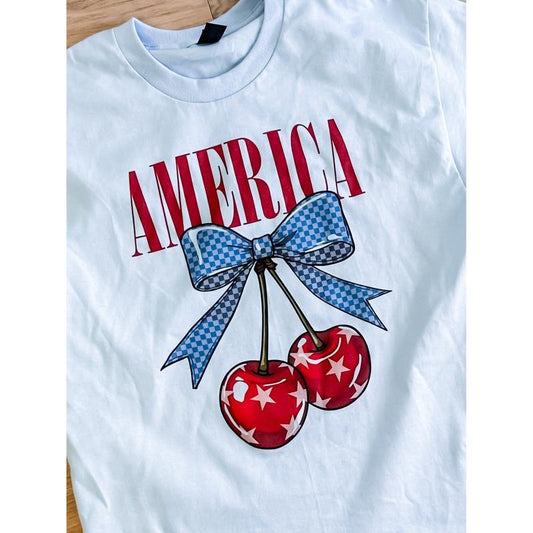 America Cherries Graphic Top