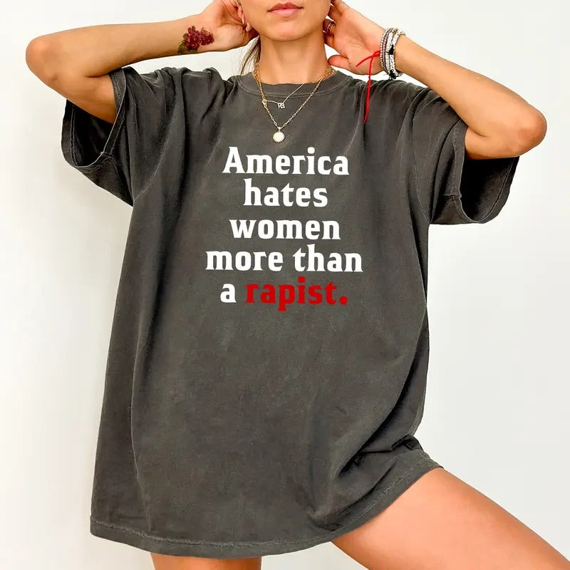 America Hates Women Shirt Comfort Colors, Reproductive Rights T-shirt, Tees for Women, Women's Rights Tops, Casual...