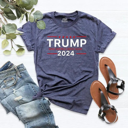 America Needs Trump Again 2024 Shirt, Donald Trump Shirt, Trump T-Shirt, Political Shirt, Trump Shirt Women, Patriotic Shirt, Trump America Fit Gym Cotton Jersey