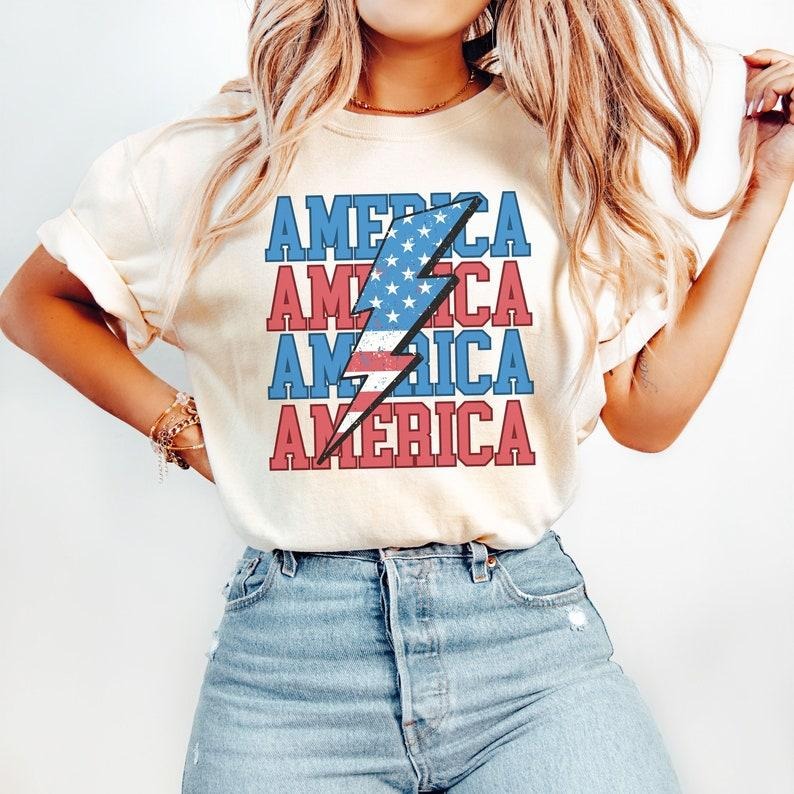 America Shirt, America Shirt, Fourth of July Shirt, 4th of July Tee, Patriotic Shirt, America Est Shirt, Red White and Blue