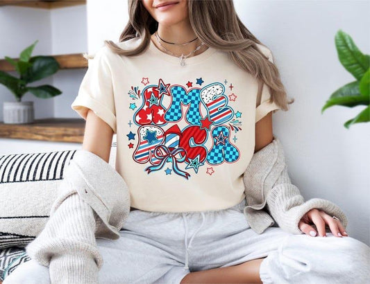 America Shirt, Patriotic, Coquette Bow America, 4th Of July T-Shirt