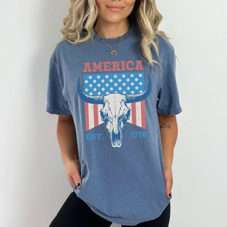 America Shirt, USA Shirt, Fourth of July Shirt, 4th of July, Patriotic Shirt, America Est Shirt, Red White and Blue, 1776 Tee