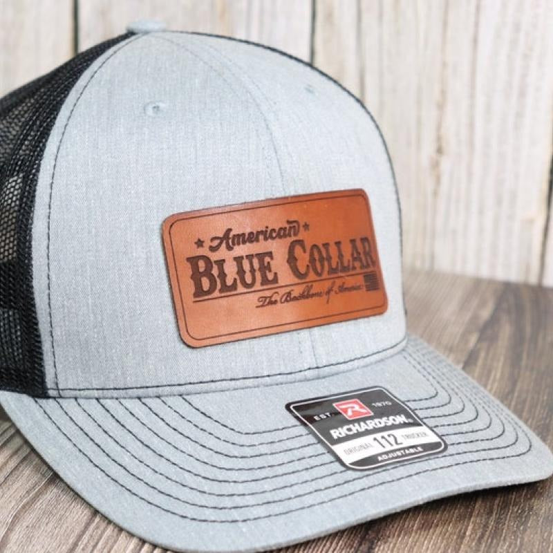 American Blue Collar Leather Patch Hat | Richardson 112 Trucker Snapback T-Shirts, Hoodie, Sweatshirt | DripVista.com