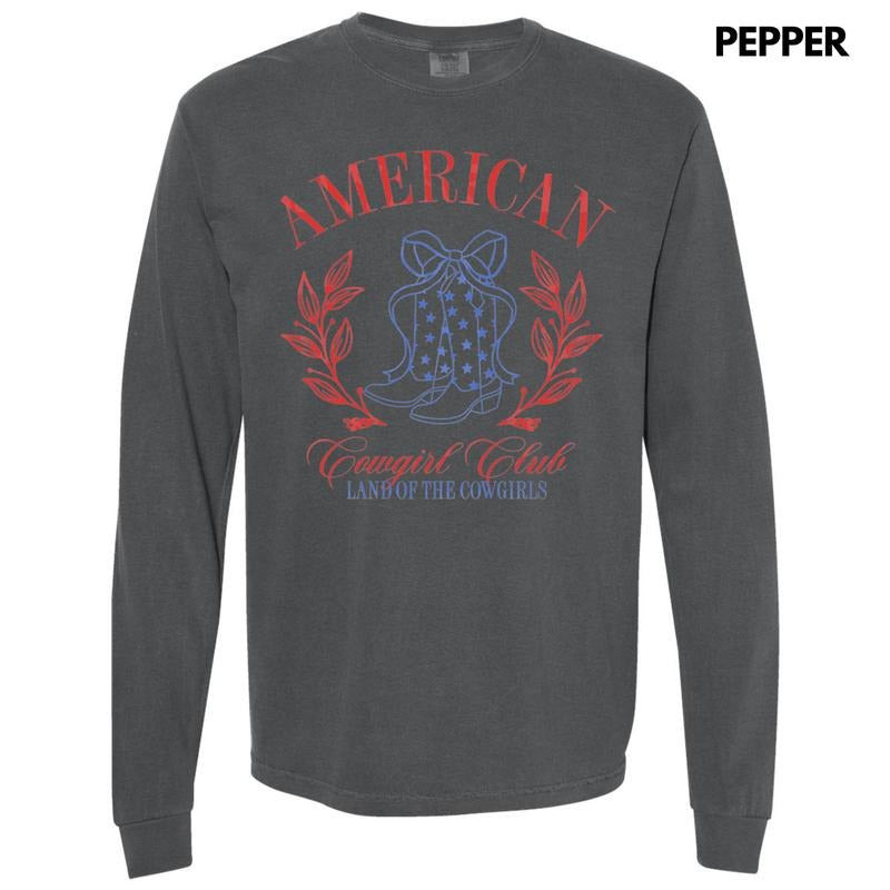 American Cowgirl Club Long Sleeve Comfort Colors T-Shirt