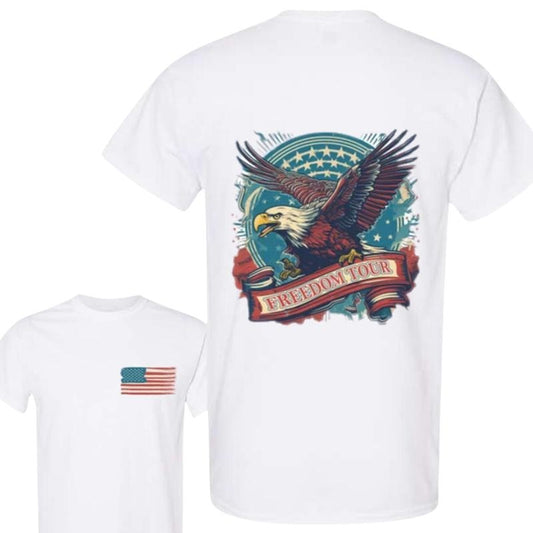 American Eagle Shirt, Pocket American Flag, Freedom Tour Sweatshirt, 4th Of July Tshirt, Freedom, Independence Day Gift, Patriotic Hoodie