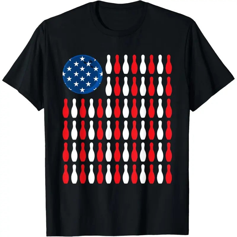 American Flag - Patriotic Bowler & Bowling T-Shirt made in usa Hoodie, Sweatshirt | DripVista.com