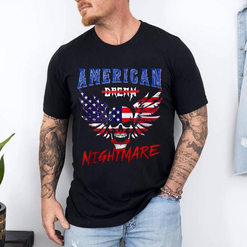 American Flag Dream T-Shirt | Unisex Cotton Tee, Short Sleeve, Size S-3XL Hoodie, Sweatshirt | DripVista.com
