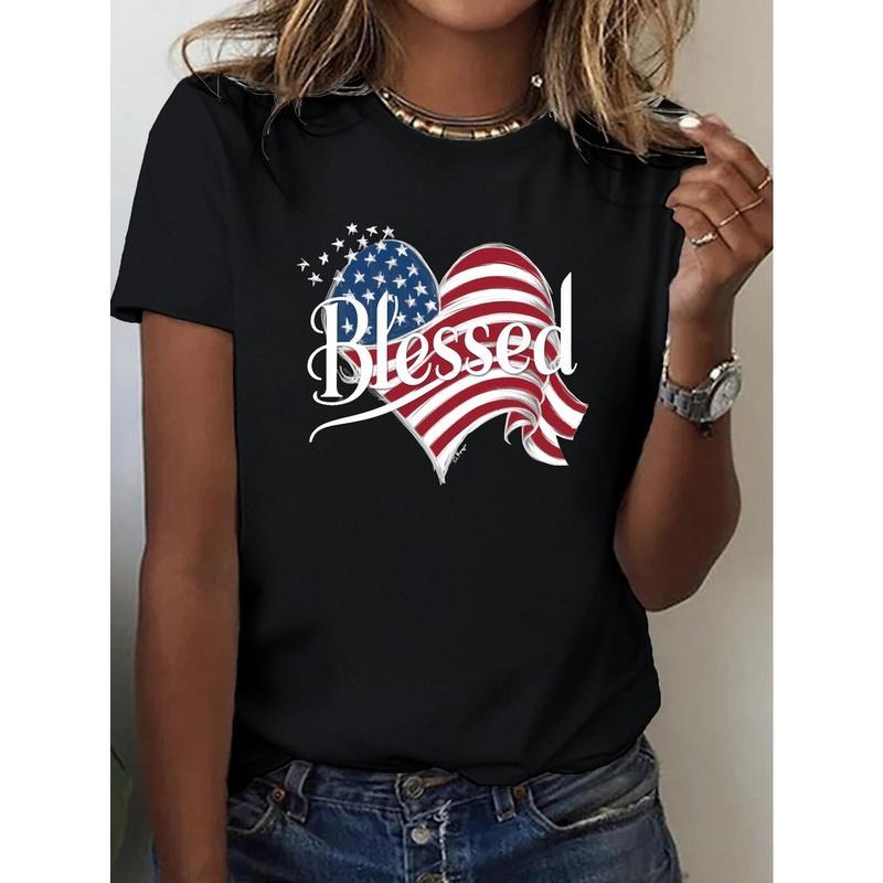 American Flag Heart blessed pure casual women'WB shield Tshirt comfort fit Hoodie, Sweatshirt | DripVista.com