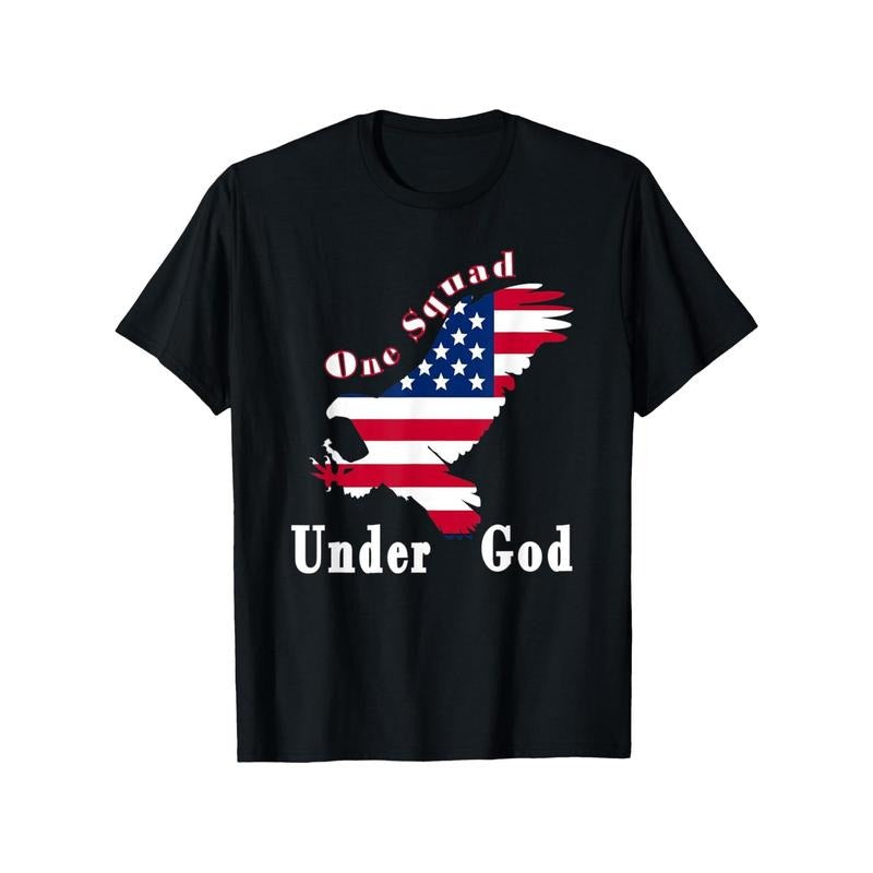 American Flag Straw hat pirates Squad Under FOG USA Eagle Patriotic T-Shirt Usa Eagle T-Shirts 100% Pure Cotton Fabric...