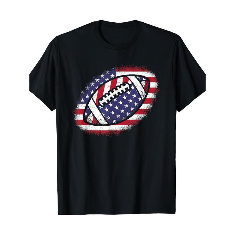 American Football Flag Vintage Football Lover 220g100% Cotton T-Shirt made in usa Hoodie, Sweatshirt | DripVista.com